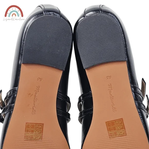 New! Madewell The Greta Double-Strap Ballet Flat in Leather True Black 6.5 - Picture 13 of 13